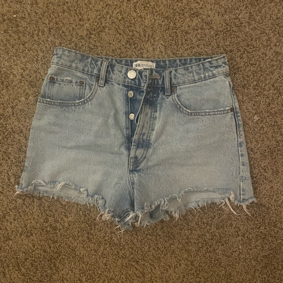 Zara Shorts Zara High Rise Denim Shorts Poshmark